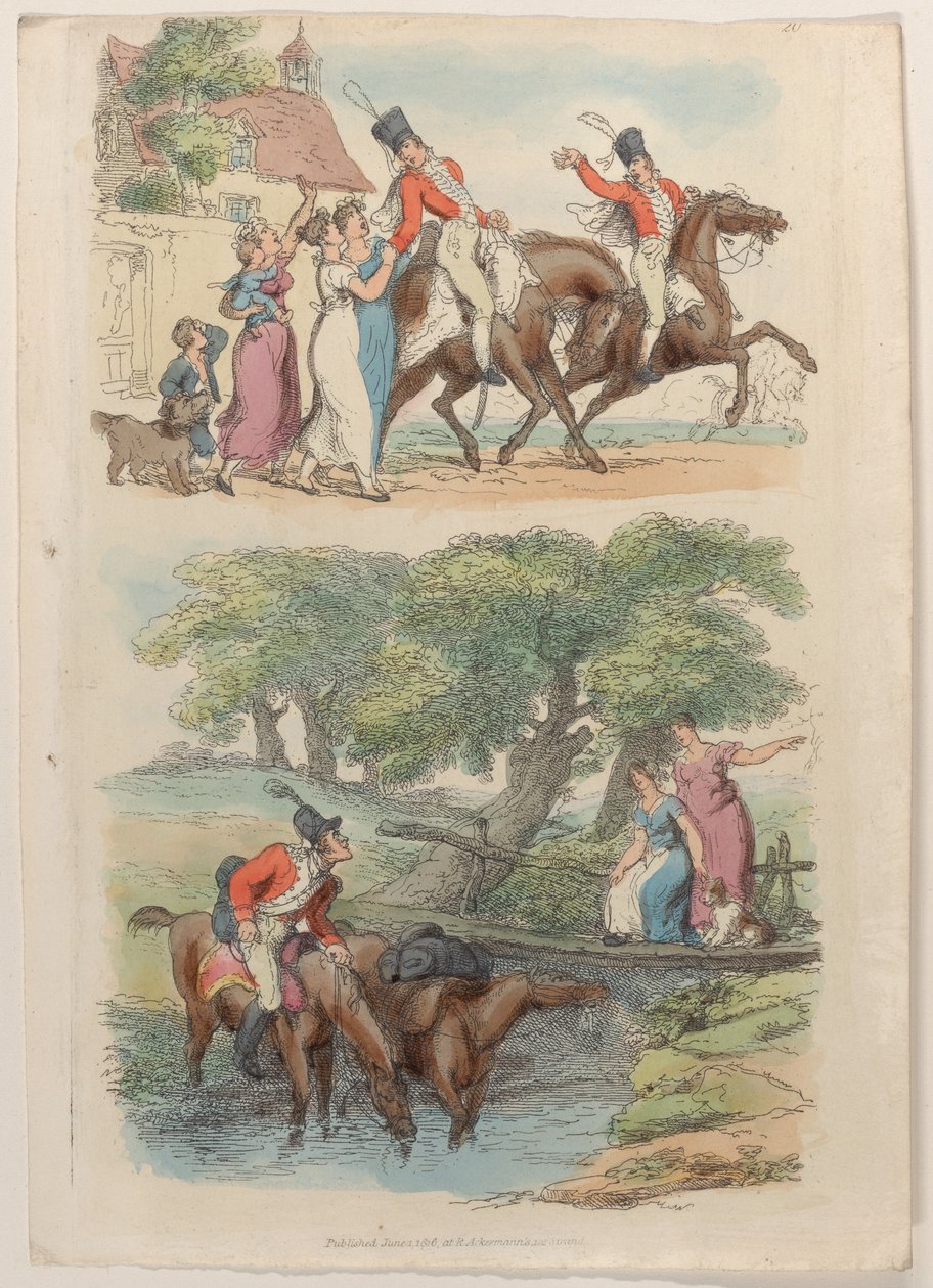Plade 20, fra World in Miniature, 1816., 1816. af Thomas Rowlandson