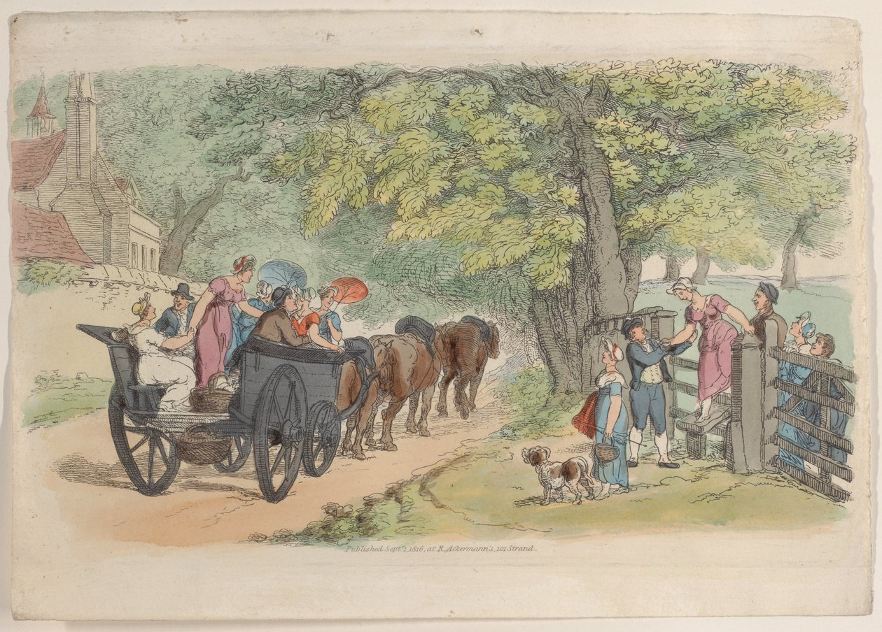 Plade 33, fra World in Miniature, 1816., 1816. af Thomas Rowlandson