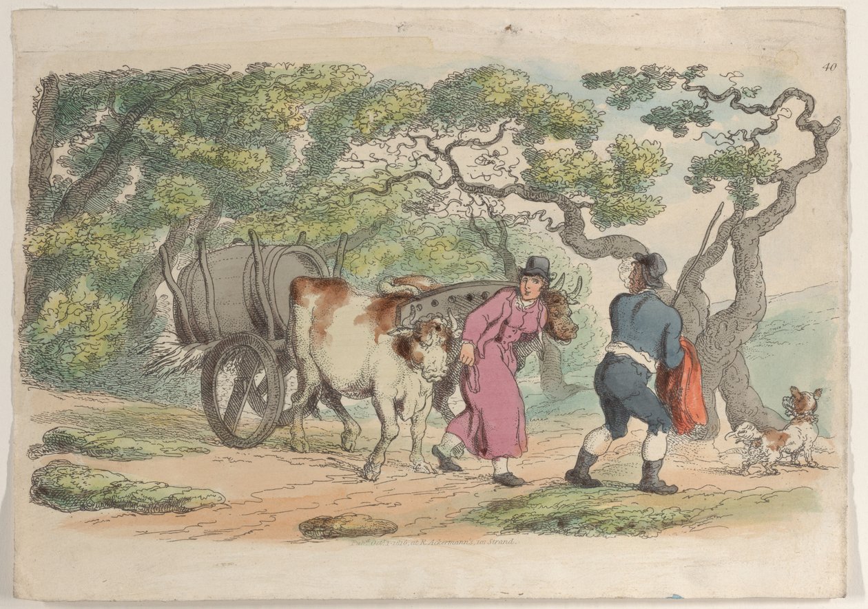 Plade 40, fra World in Miniature, 1816., 1816. af Thomas Rowlandson
