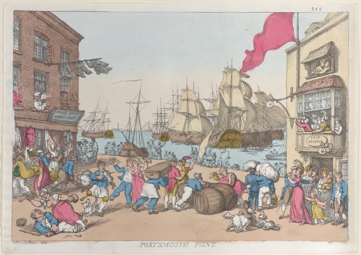 Portsmouth Point, 1814., 1814. af Thomas Rowlandson
