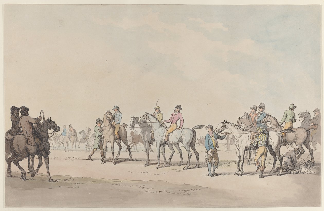 Forberedelse til løbet af Thomas Rowlandson