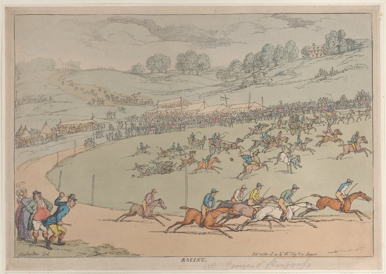 Racing, 20. oktober 1811., 20. oktober 1811. af Thomas Rowlandson
