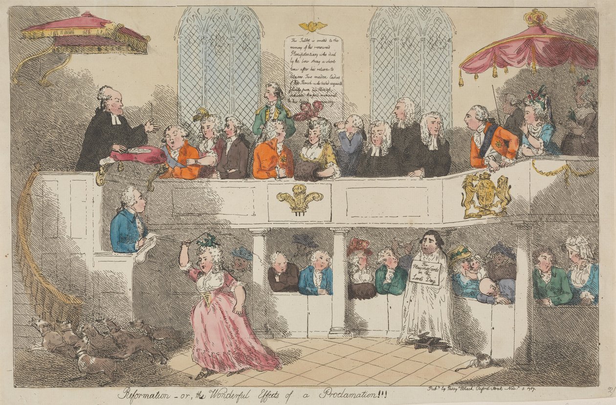 Reformationen – eller – De vidunderlige virkninger af en proklamation!!! af Thomas Rowlandson