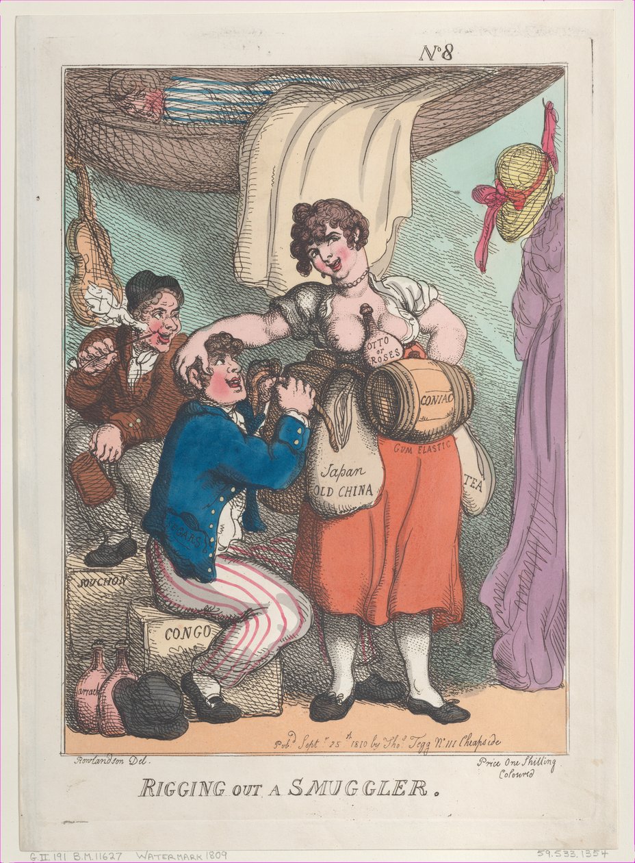 Rigging af en smugler, 25. september 1810., 25. september 1810. af Thomas Rowlandson