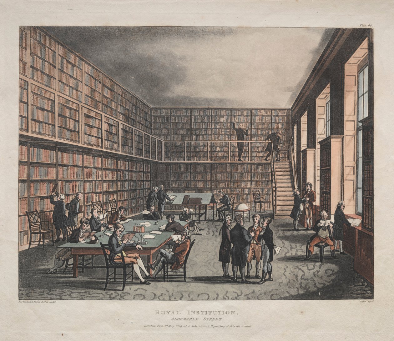 Royal Institution, Albemarle Street, 1809. af Thomas Rowlandson