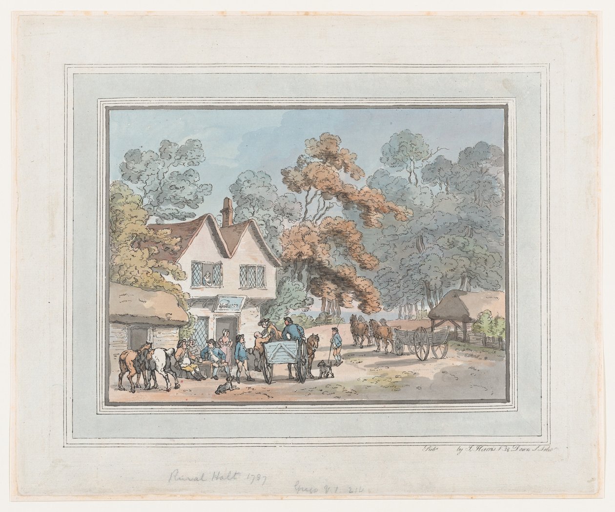 Rural Halt, 1787., 1787. af Thomas Rowlandson