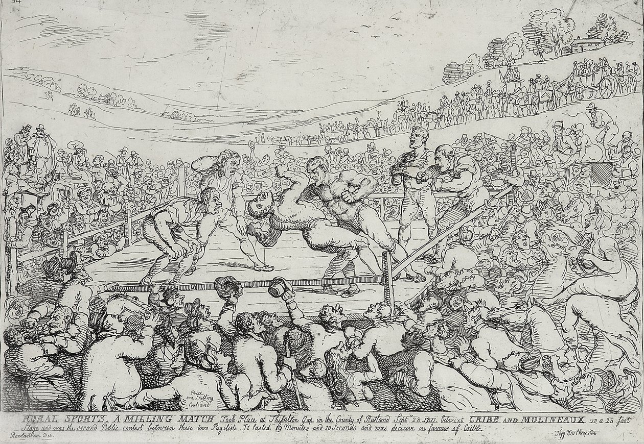 Landdistriktssport - A Milling Match, 28. september af Thomas Rowlandson