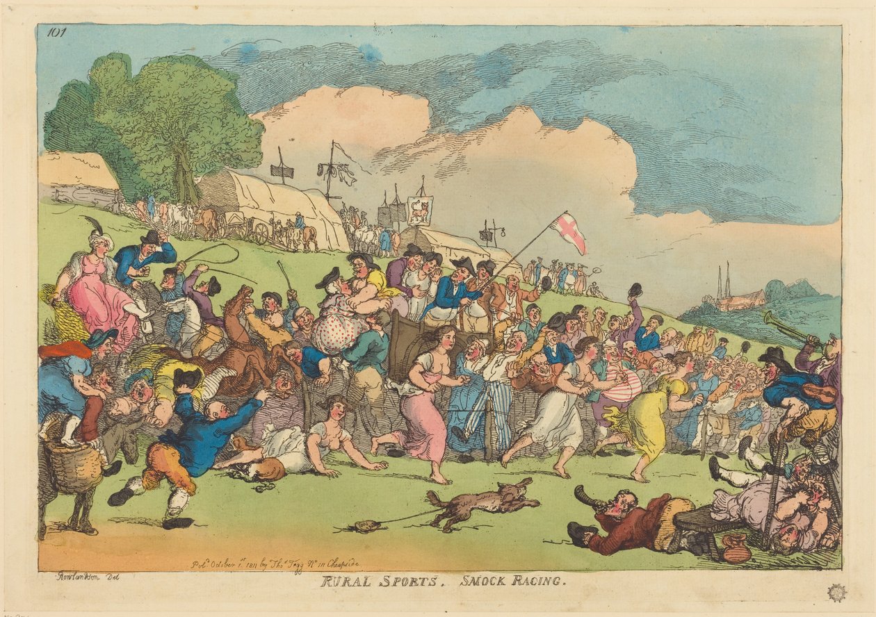 Landdistriktssport. Smock-løb af Thomas Rowlandson