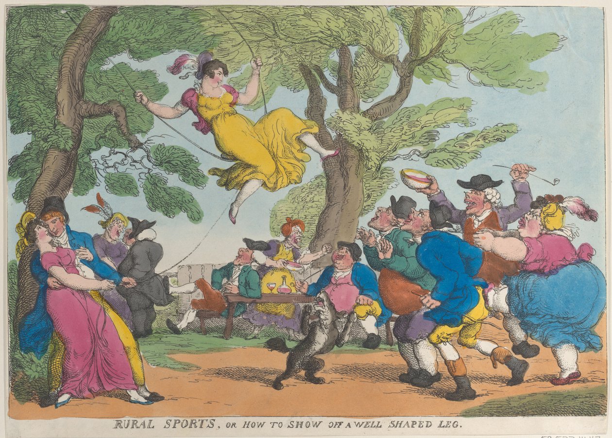Landdistriktssport, eller hvordan man viser et velformet ben, oktober 1811., oktober 1811. af Thomas Rowlandson