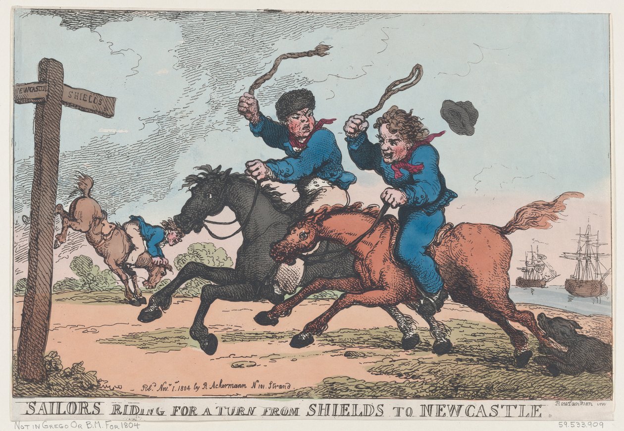 Sømænd, der rider en tur fra Shields til Newcastle, 1. november 1804., 1. november 1804. af Thomas Rowlandson