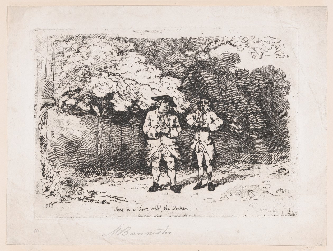 Scene i en farce kaldet The Quaker, 22. december 1783., 22. december 1783. af Thomas Rowlandson