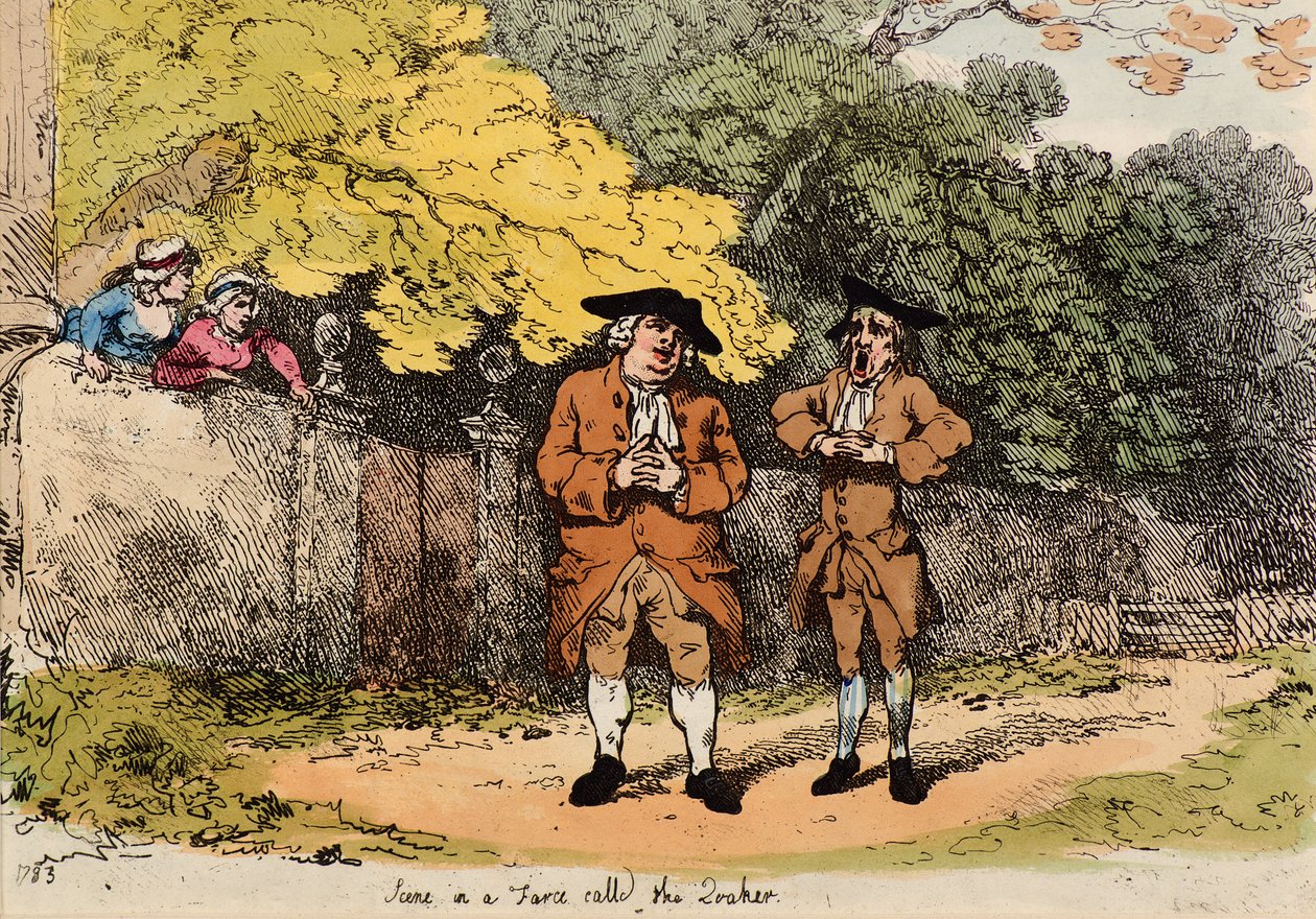 Scene i en farce kaldet Quaker af Thomas Rowlandson