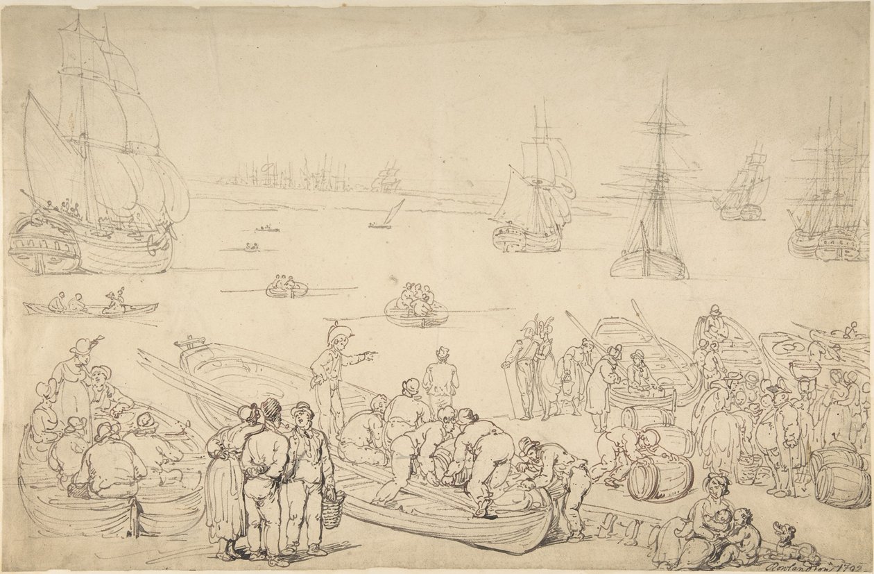 Havn af Thomas Rowlandson