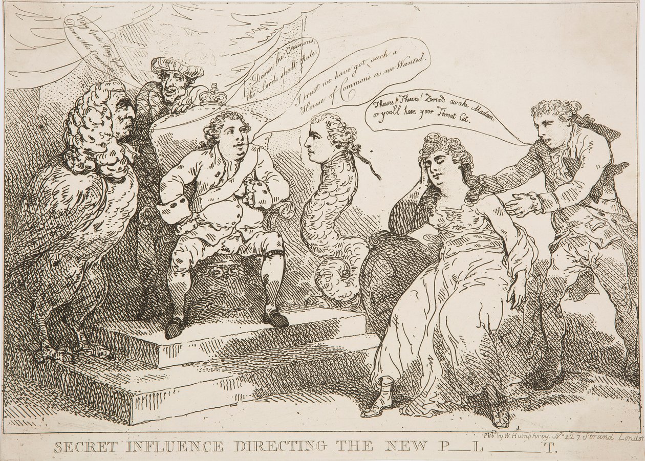 Hemmelig indflydelse dirigerer det nye P-l-t af Thomas Rowlandson