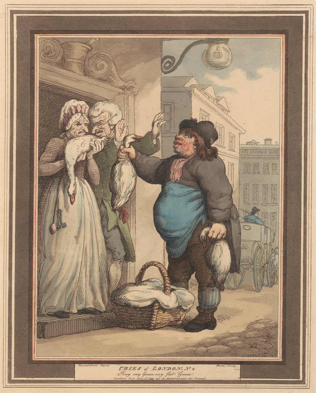 Sæt med otte (2): Cries of London af Thomas Rowlandson