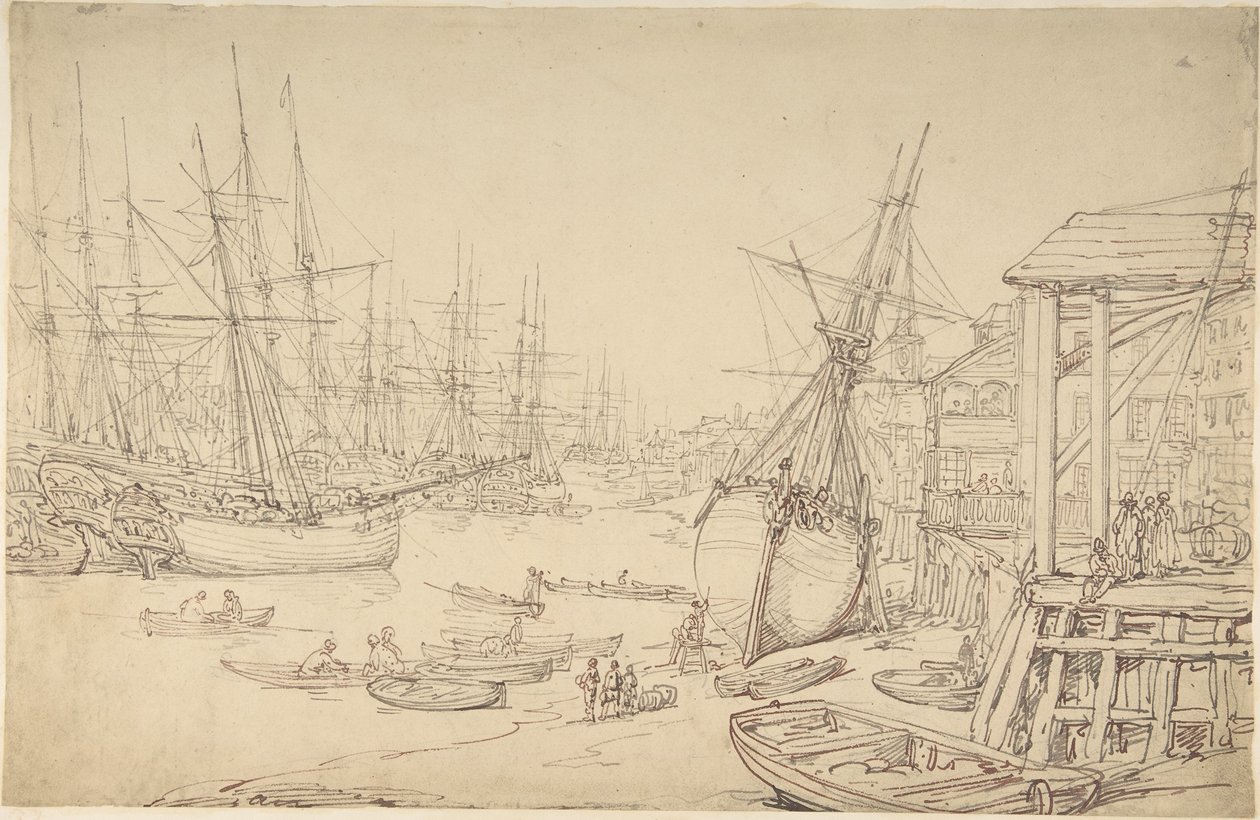 Skibsværft, Greenwich af Thomas Rowlandson