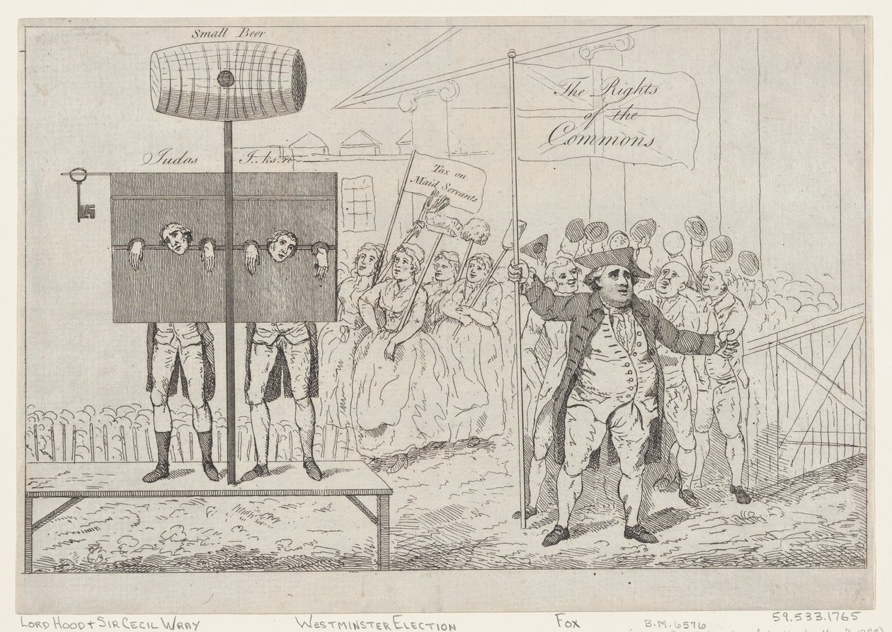 Sir Cecil Wray in the Pilory, 7. maj 1784., 7. maj 1784. af Thomas Rowlandson