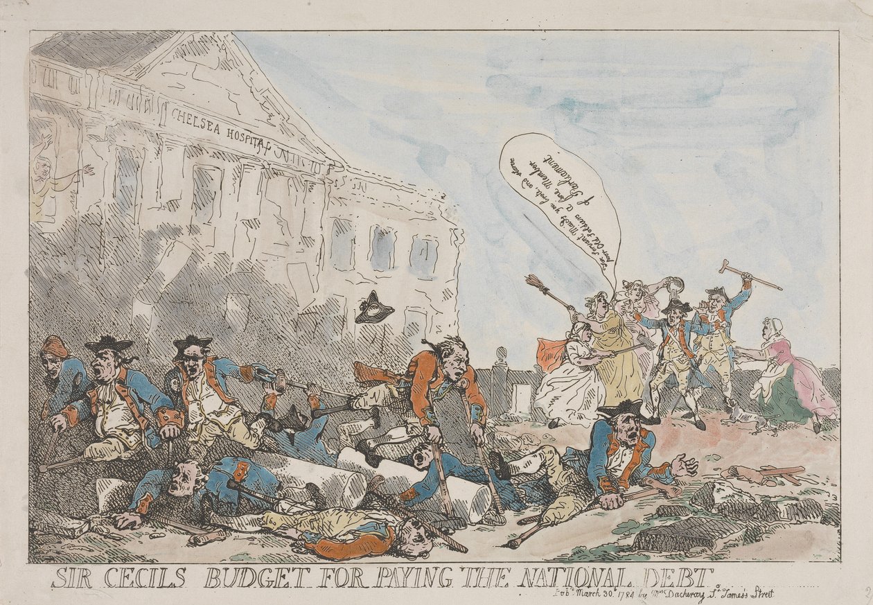 Sir Cecils budget for afvikling af statsgælden af Thomas Rowlandson