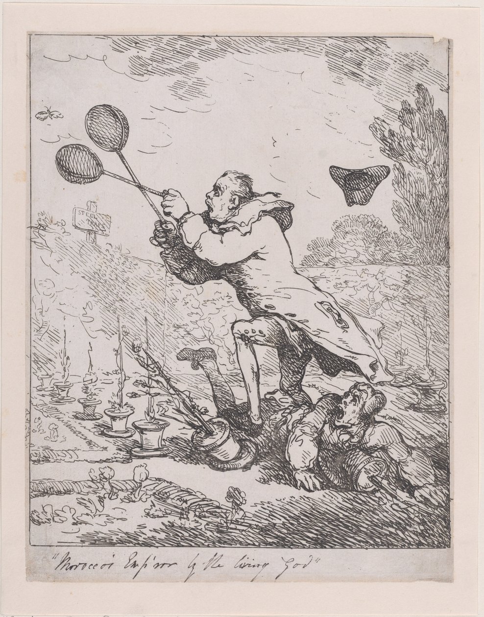 Sir Joseph Banks og kejseren af Marokko, 1788., 1788. af Thomas Rowlandson