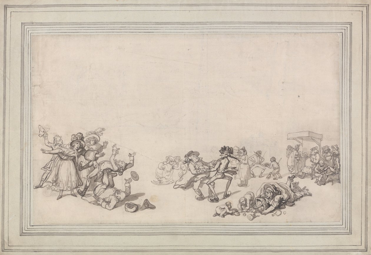 Skøjteløb på Serpentine af Thomas Rowlandson