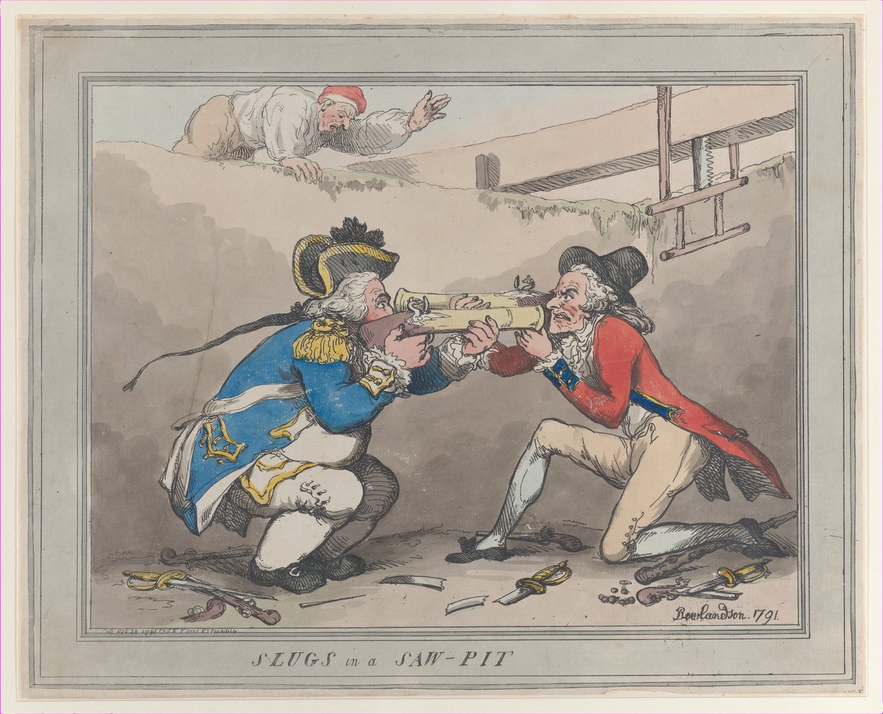 Snegle i en savgrav, 28. oktober 1791., 28. oktober 1791. af Thomas Rowlandson