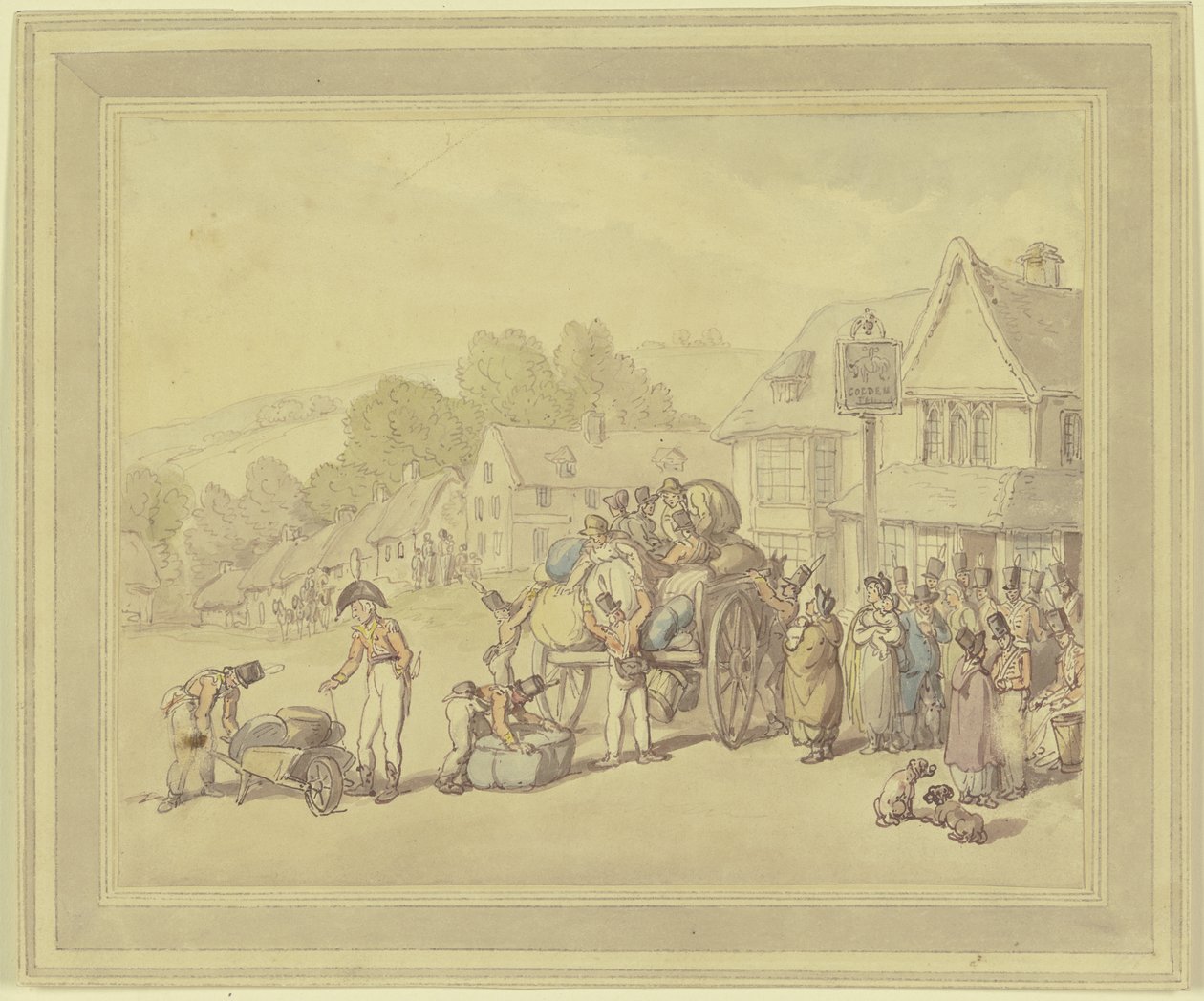 Soldater ved en kro af Thomas Rowlandson