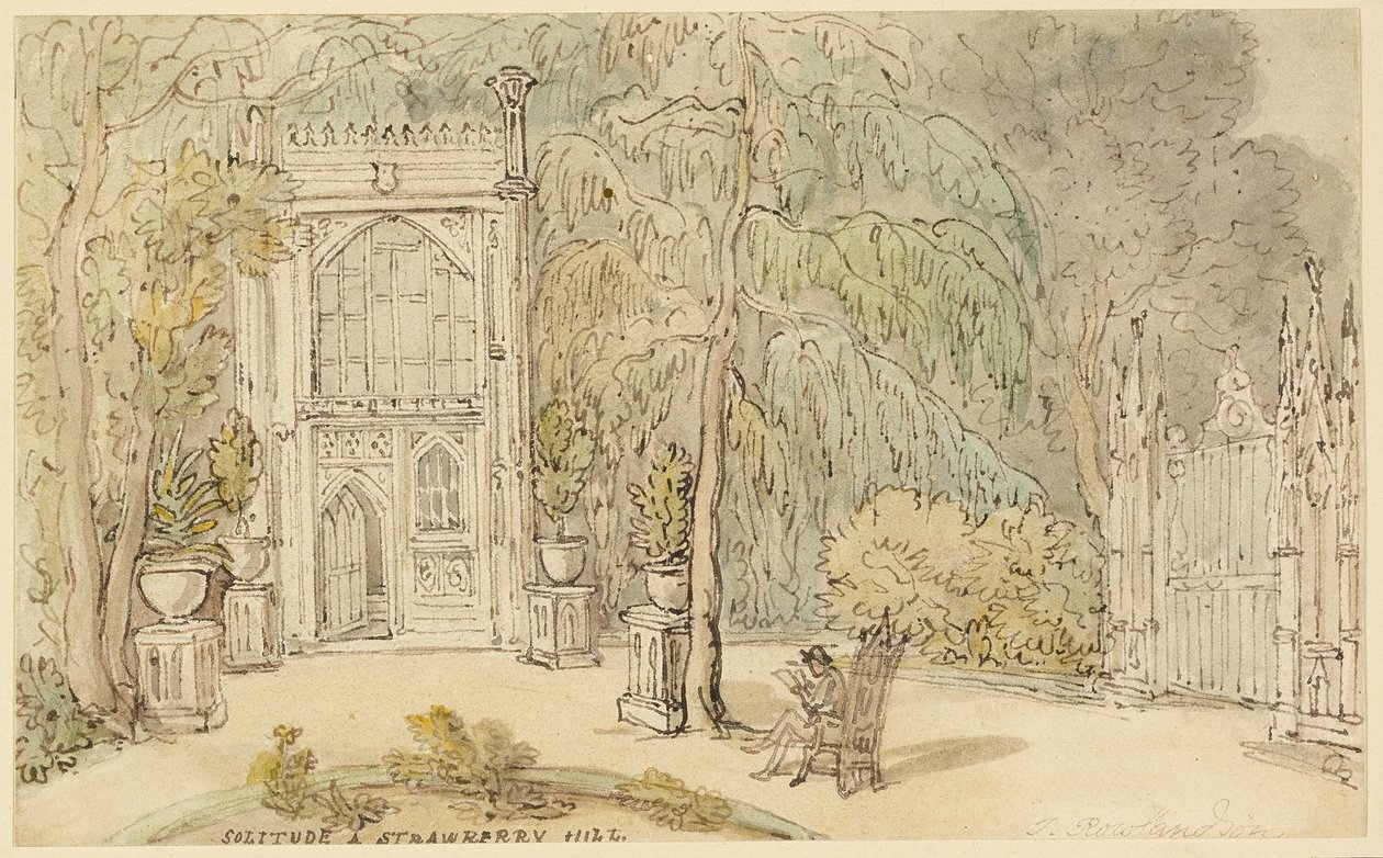 Ensomhed ved Strawberry Hill af Thomas Rowlandson