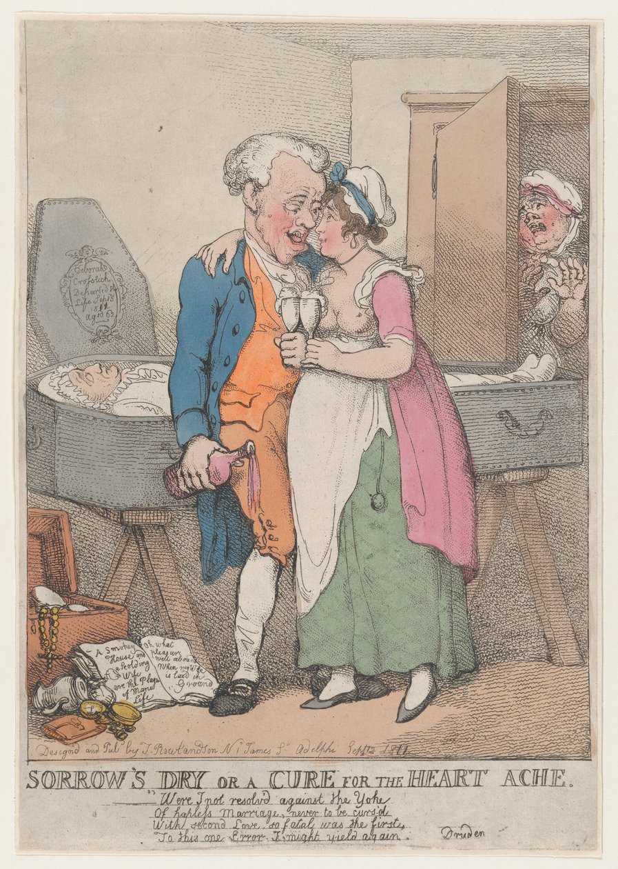 Sorgen er tør eller en kur mod hjertesmerter, 1811., 1811. af Thomas Rowlandson