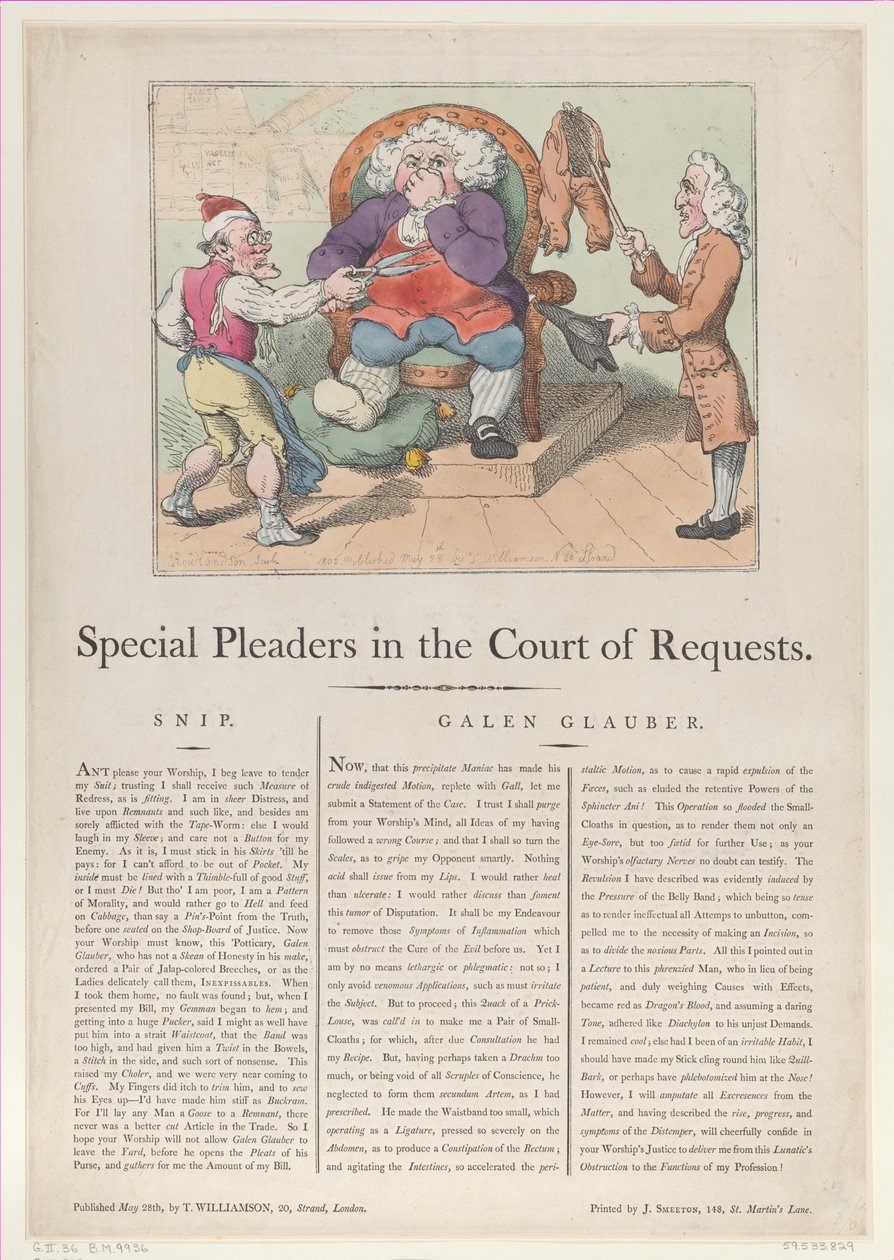Særlige Pædagoger i Anmodningsretten, 28. maj 1802., 28. maj 1802. af Thomas Rowlandson
