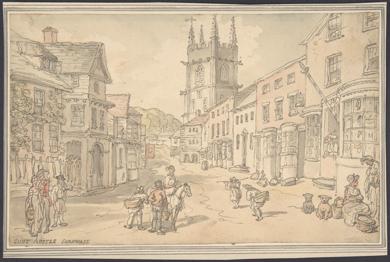 St. Austle, Cornwall af Thomas Rowlandson