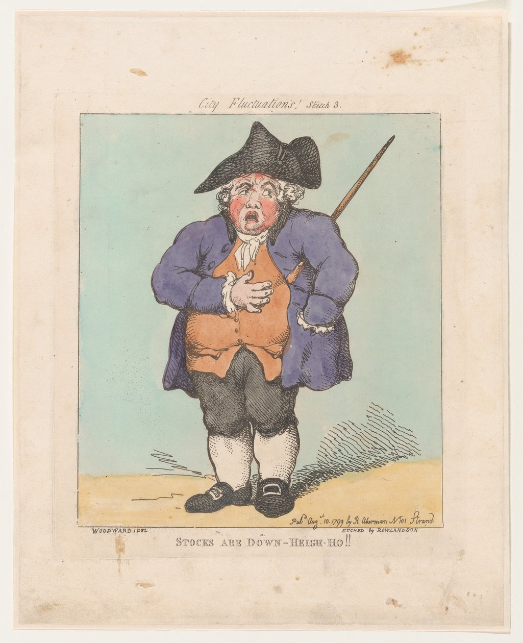 Aktierne er nede- Heigh-Ho!!, 10. august 1799., 10. august 1799. af Thomas Rowlandson