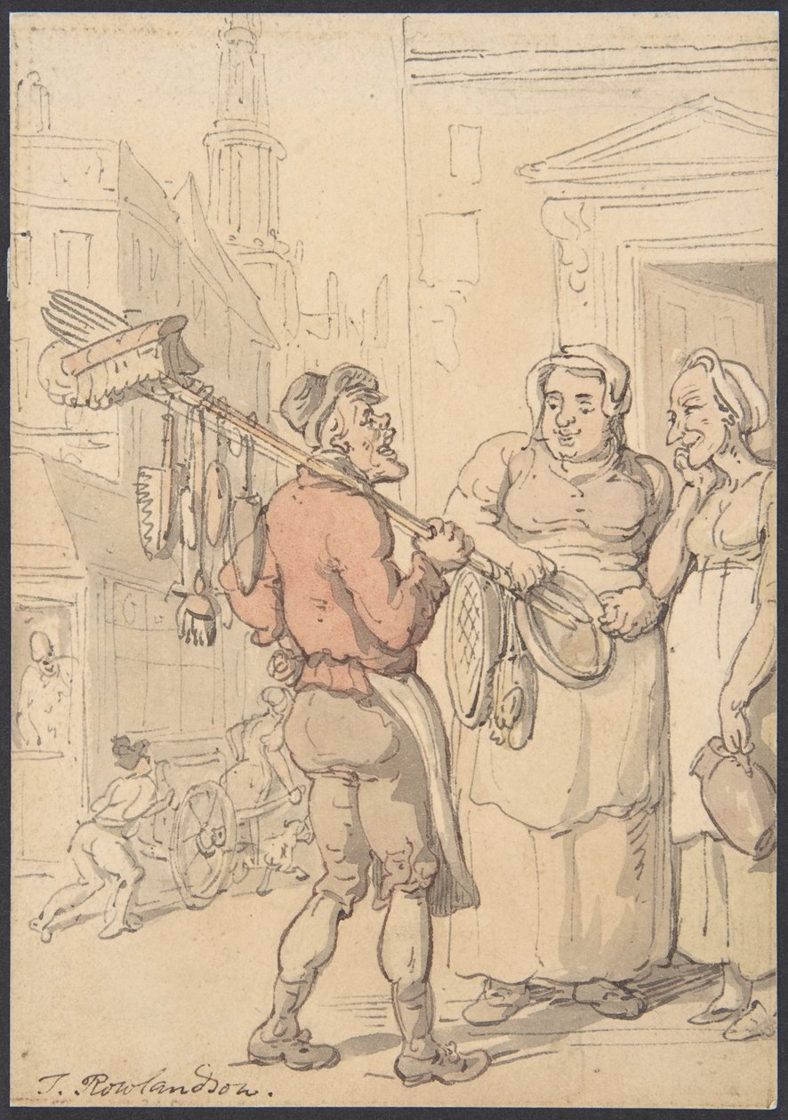 Gadebillede: Penselsælger af Thomas Rowlandson