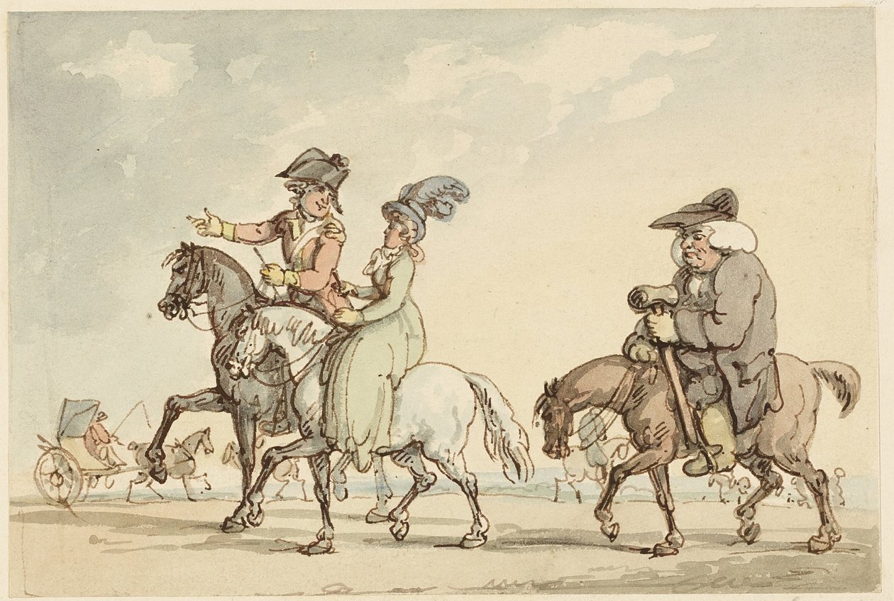 Undersøgelse for bekvemmeligheder ved bad af Thomas Rowlandson