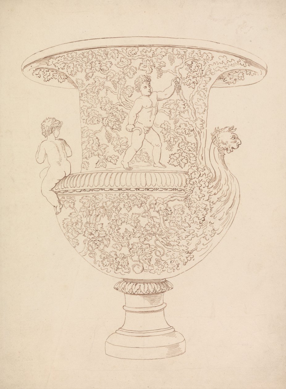 Studie af en vase af Thomas Rowlandson