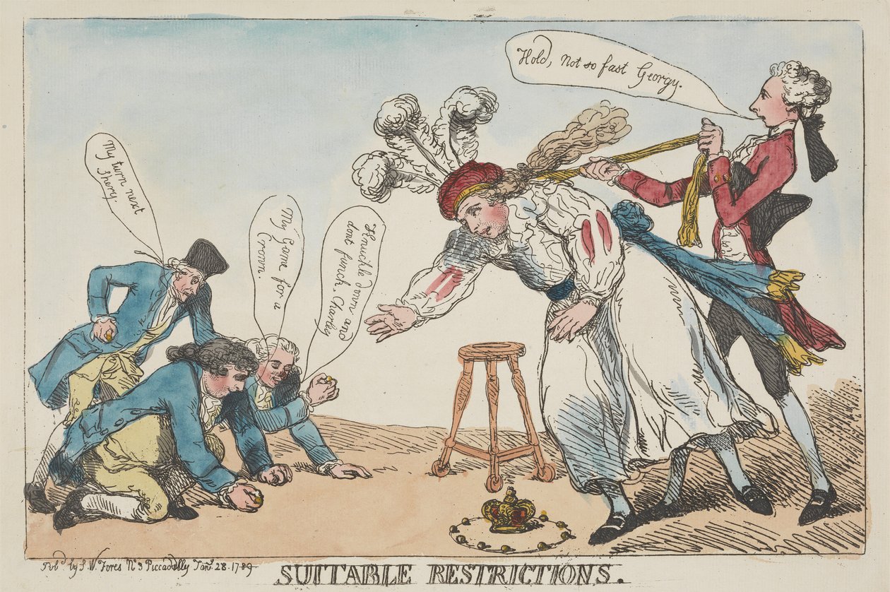 Passende begrænsninger af Thomas Rowlandson