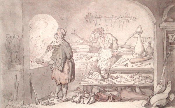 Alkymisten (akvarel på papir) af Thomas Rowlandson