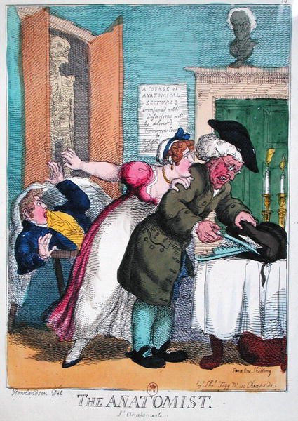 The Anatomist, udgivet af Thomas Tegg af Thomas Rowlandson