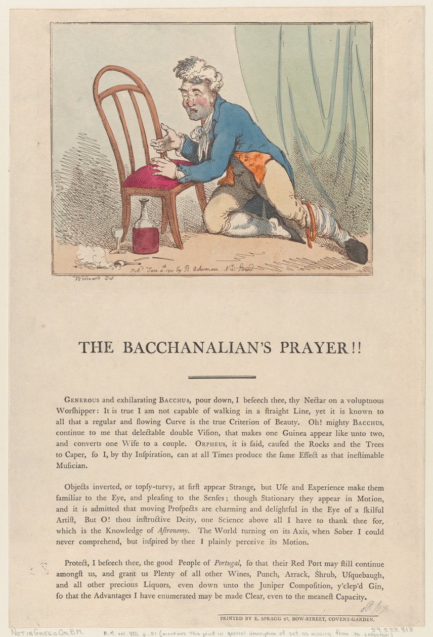 Bacchanalians bøn!!, 4. juni 1801., 4. juni 1801. af Thomas Rowlandson