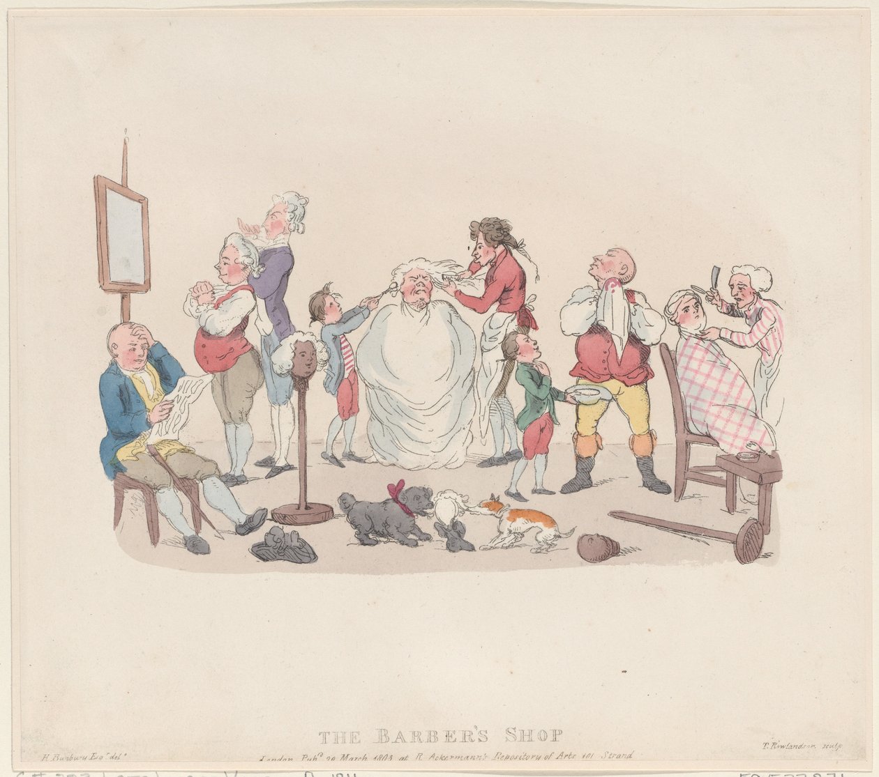 Frisøren, 20. marts 1803., 20. marts 1803. af Thomas Rowlandson