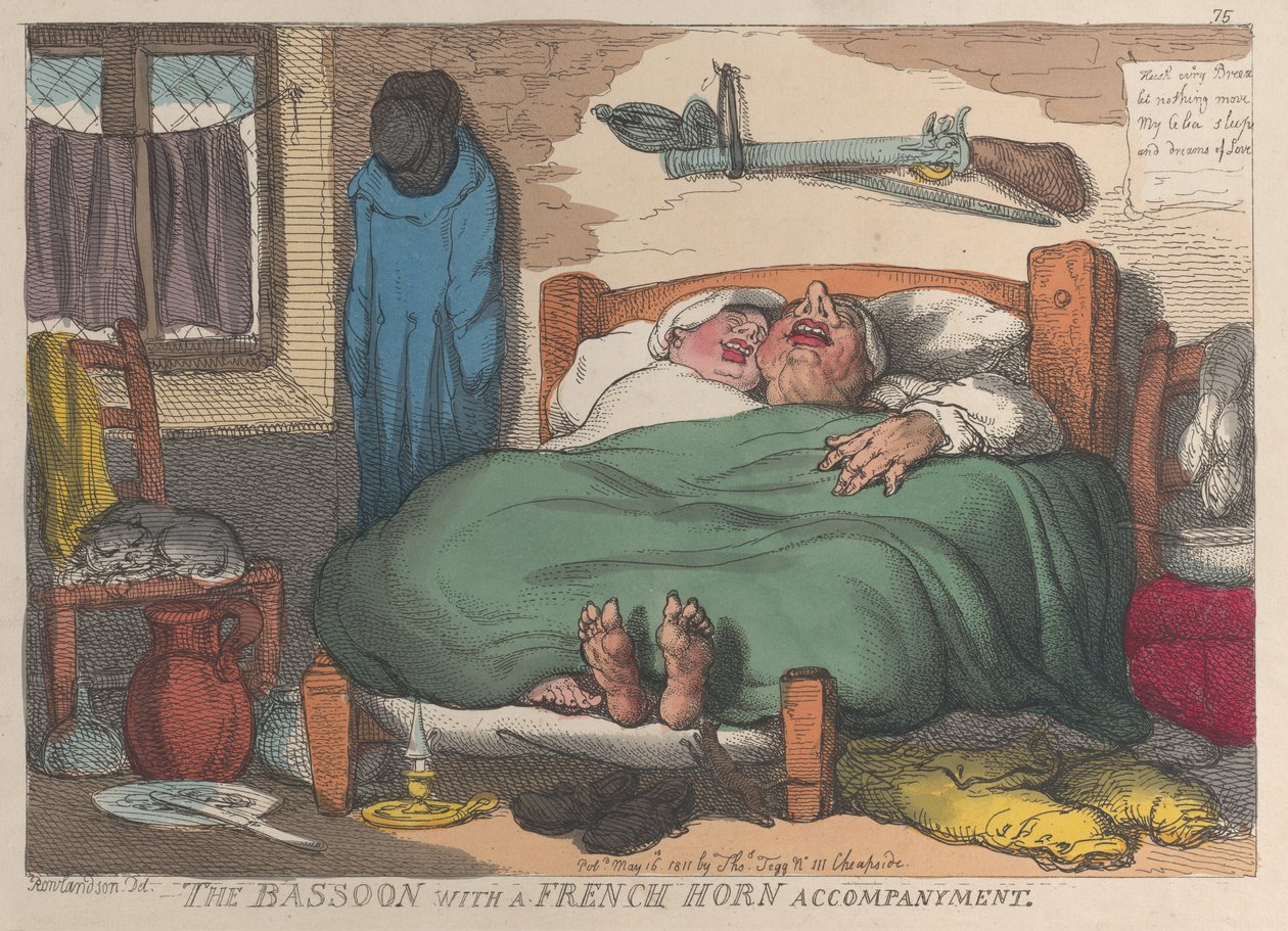 Fagotten med akkompagnement af fransk horn, 16. maj 1811., 16. maj 1811. af Thomas Rowlandson