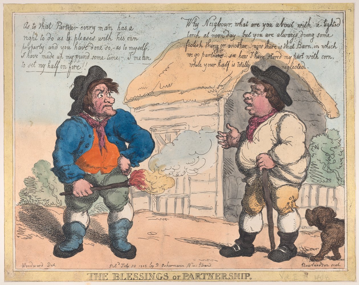 Partnerskabets velsignelser, 28. juli 1805., 28. juli 1805. af Thomas Rowlandson
