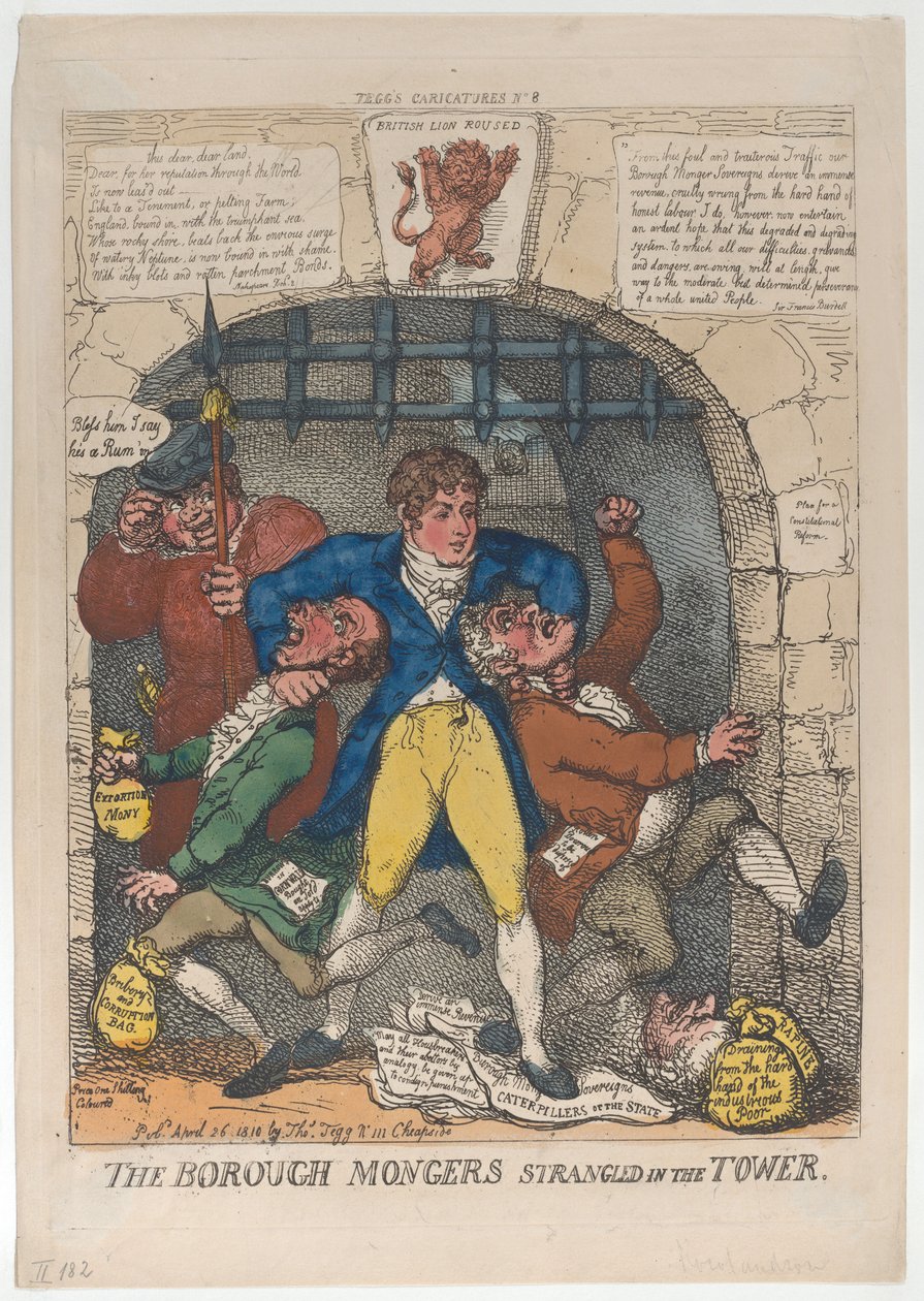 Borough Mongers kvalt i tårnet, 26. april 1810., 26. april 1810. af Thomas Rowlandson