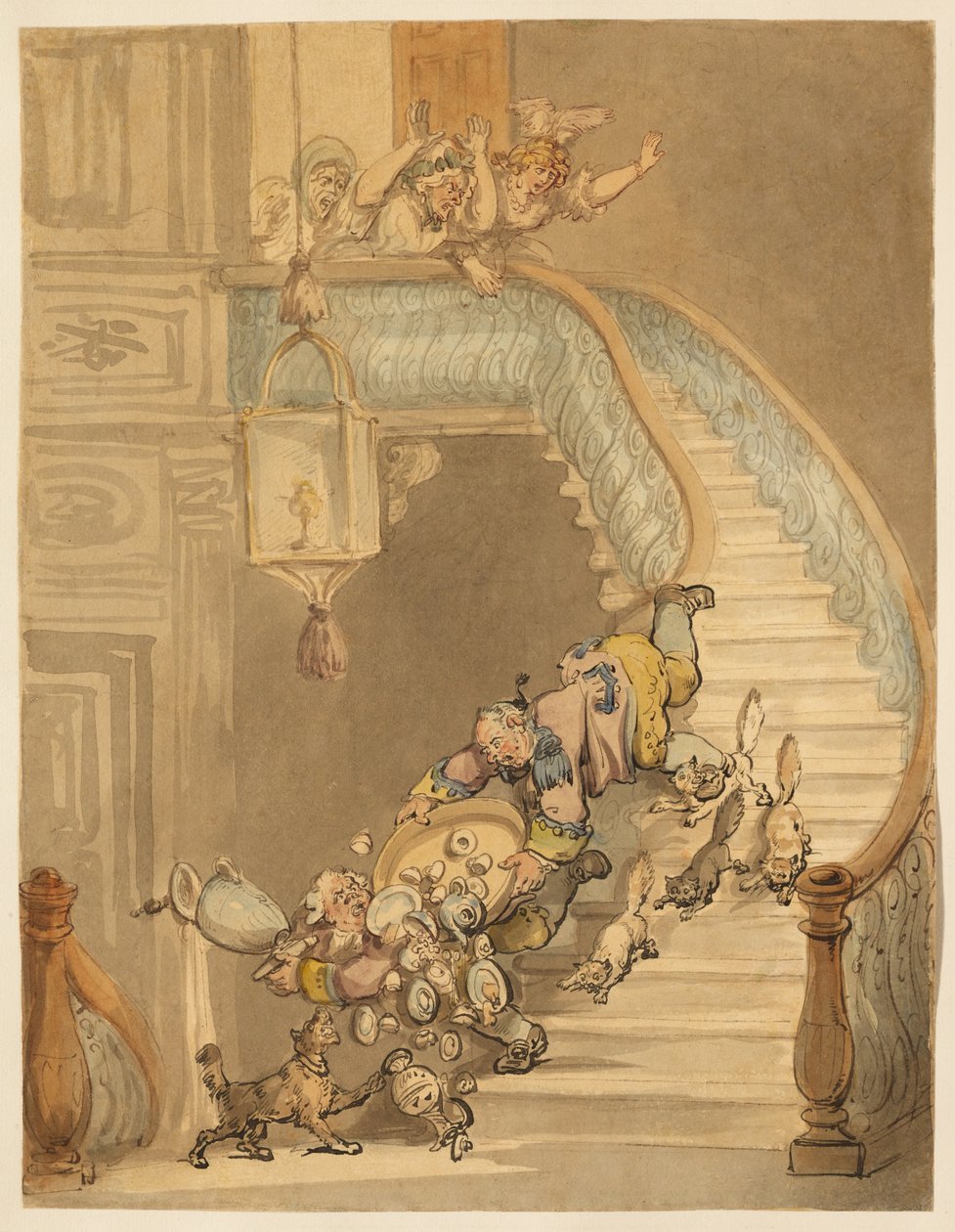 Katastrofen med katten, eller ødelæggelsen af min bedstemors gamle porcelæn af Thomas Rowlandson
