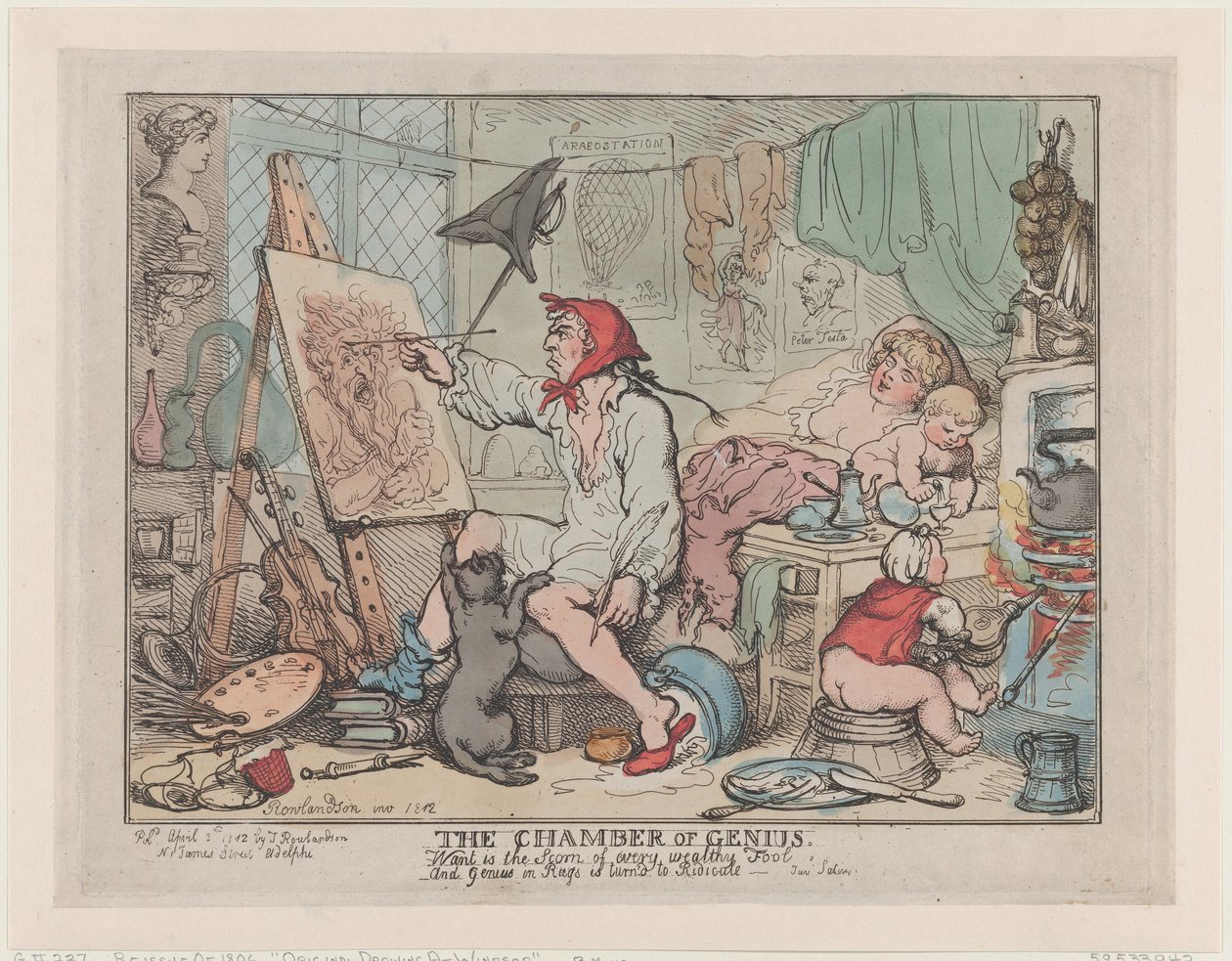 Genius Kammer, 2. april 1812., 2. april 1812. af Thomas Rowlandson