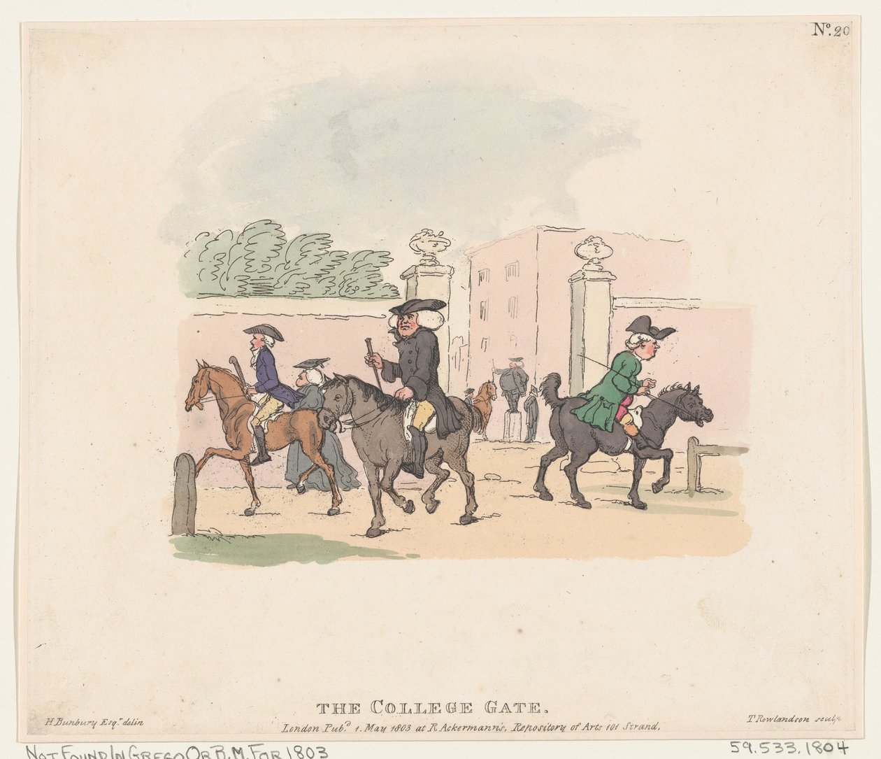 The College Gate, 1. maj 1803., 1. maj 1803. af Thomas Rowlandson