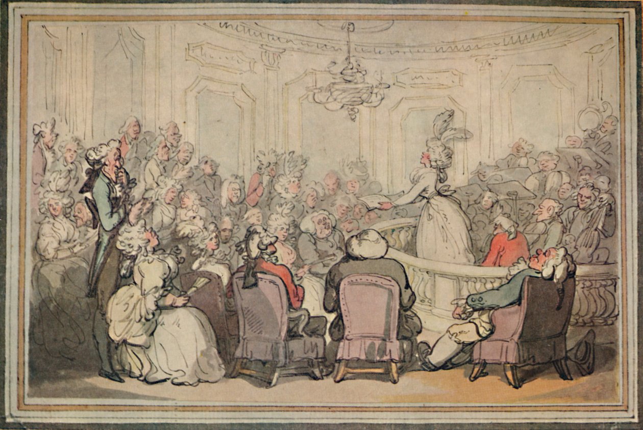 Koncerten. Fra Matthew Brambles Trip to Bath., c1780-1820, 1923 af Thomas Rowlandson