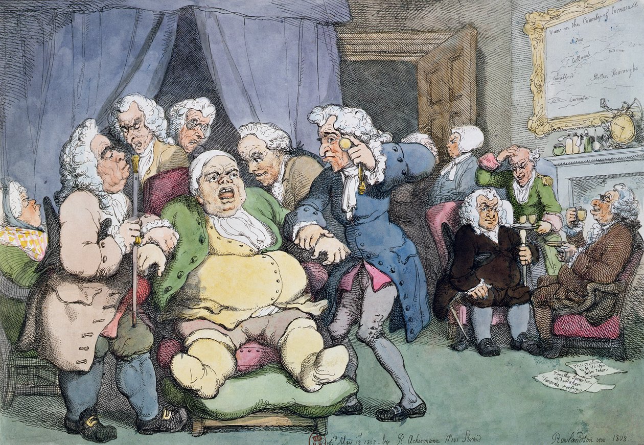 Konsultationen eller det sidste håb, 1808 af Thomas Rowlandson
