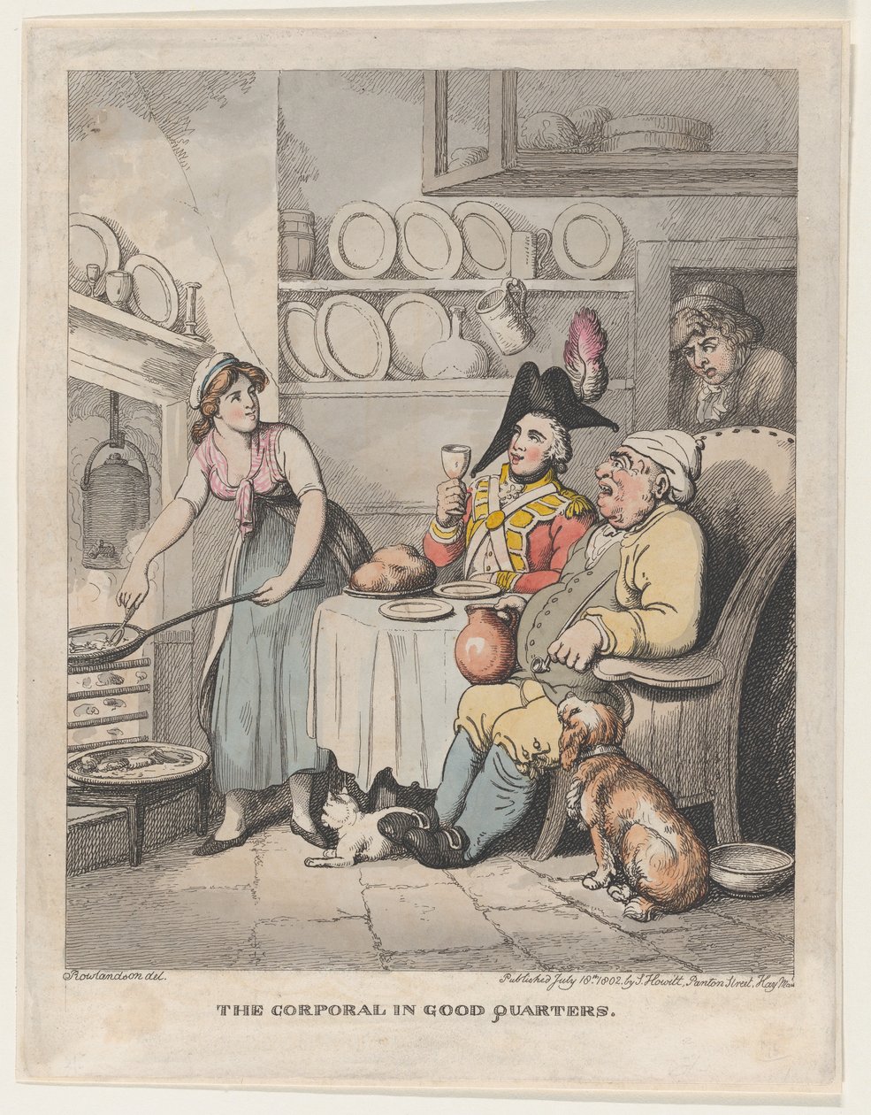 Korporalen i gode kvarterer, 18. juli 1802., 18. juli 1802. af Thomas Rowlandson