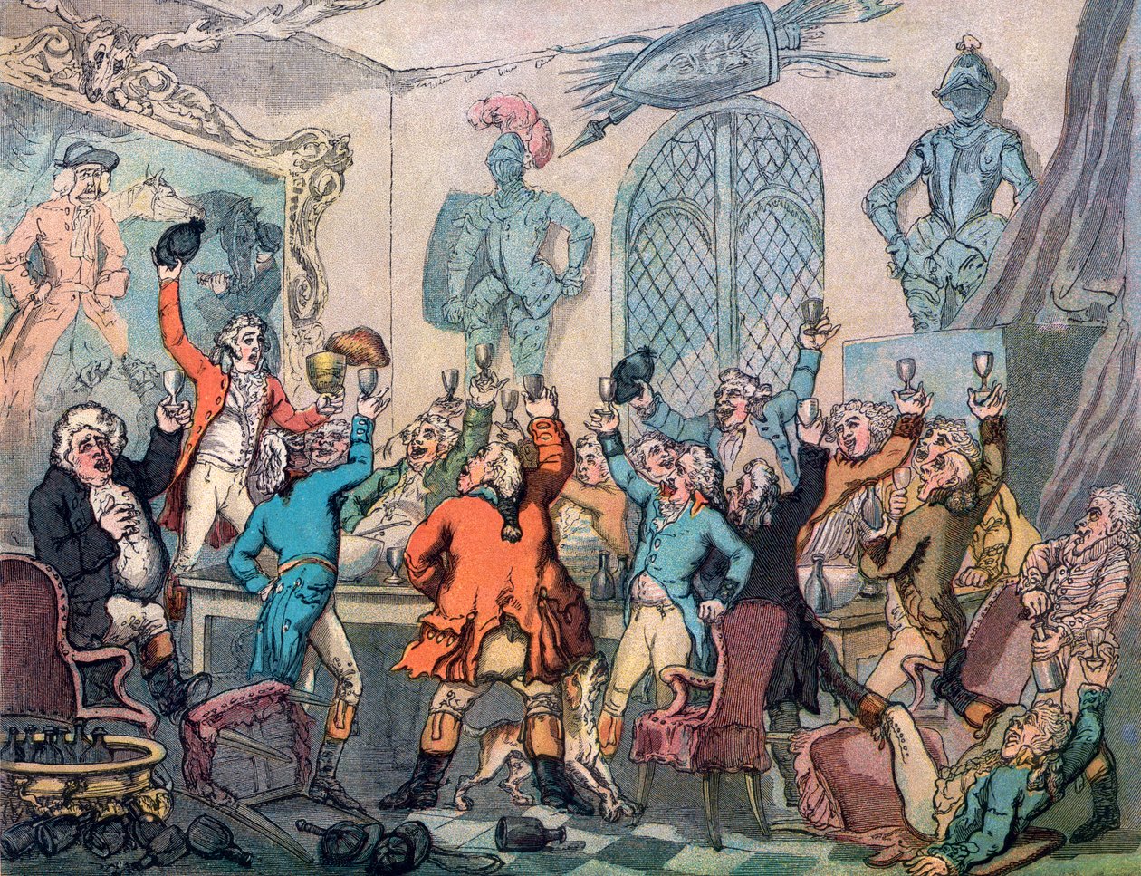 Middagen, Rævejagts humor, 1799. af Thomas Rowlandson