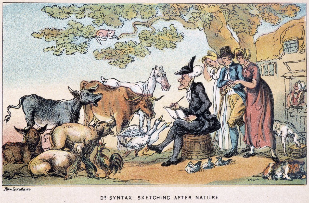 Doktoren henter husdyr fra naturen - i "" Doctor Syntax